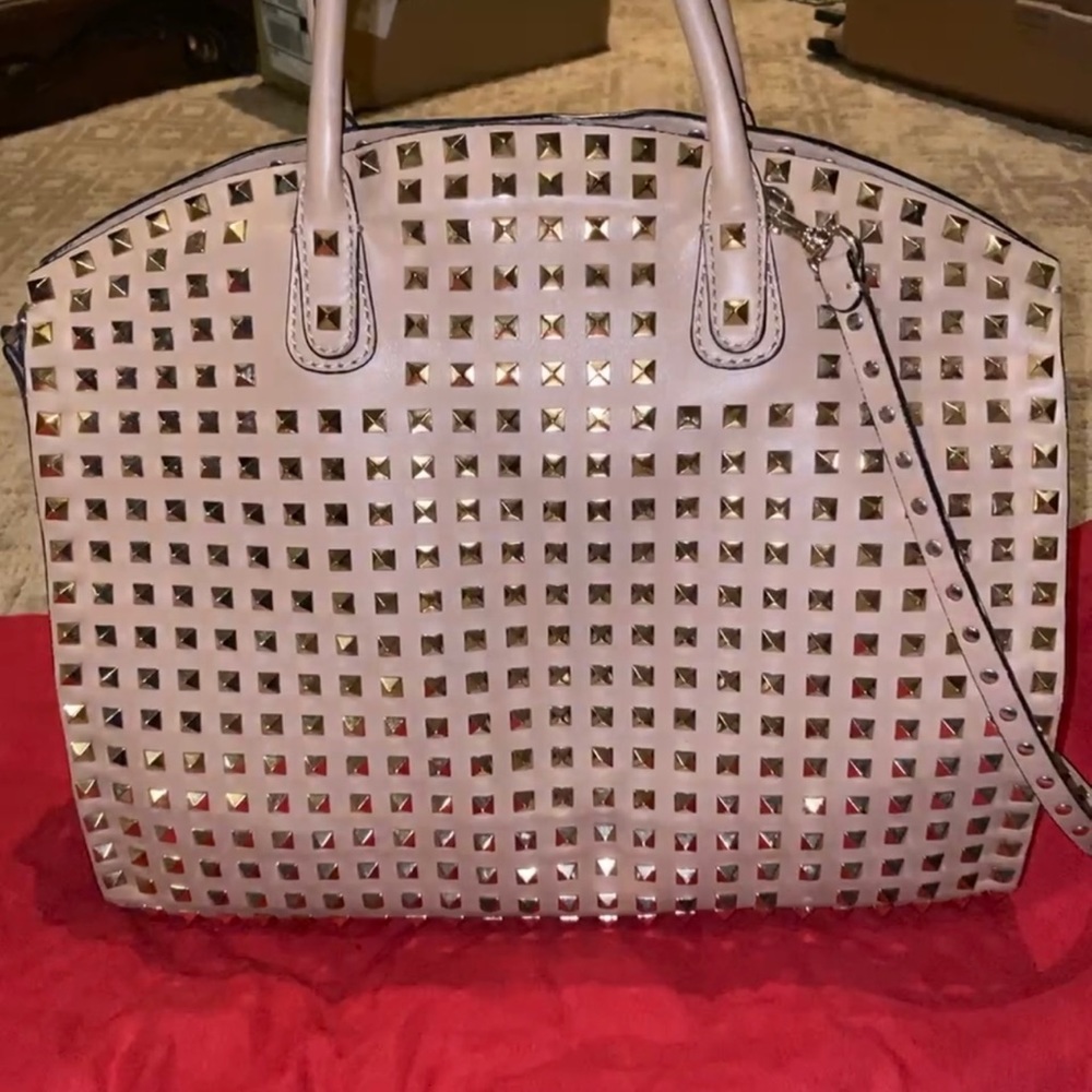 Valentino Nude Studded Tote Shopper bag